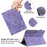 For Samsung Galaxy Tab A7 10.4 (2022) / (2020) Case Stand Card Slot PU Leather Tiger Pattern Tablet Case - Purple - 6