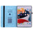 For Lenovo Tab M9 Case Floral Pattern Folio PU Leather Tablet Cover with Card Slots - Baby Blue - 2