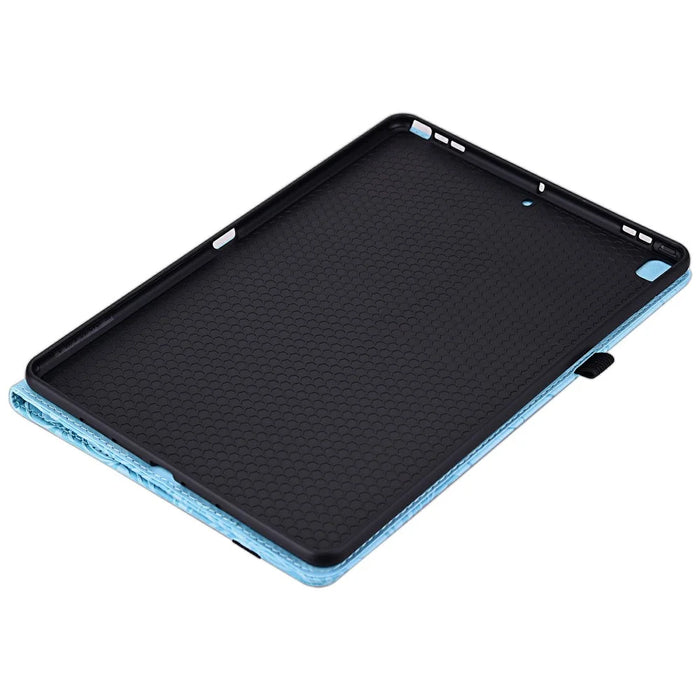 For Lenovo Tab M9 Case Floral Pattern Folio PU Leather Tablet Cover with Card Slots - Baby Blue - 6