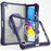 For iPad (2025) / iPad 10.9 (2022) Case Rotating Kickstand PC + TPU Shockproof Tablet Cover - Navy Blue - 2