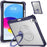 For iPad (2025) / iPad 10.9 (2022) Case Rotating Kickstand PC + TPU Shockproof Tablet Cover - Navy Blue - 3