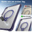 For iPad (2025) / iPad 10.9 (2022) Case Rotating Kickstand PC + TPU Shockproof Tablet Cover with Shoulder Strap - Navy Blue - 6