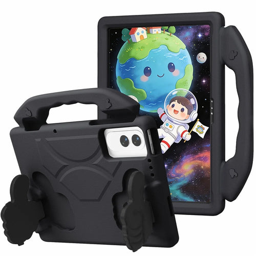 For Lenovo Yoga Tab 11.1 / TECNO Megapad SE Case EVA Thumb Kickstand Tablet Cover - Black - 1