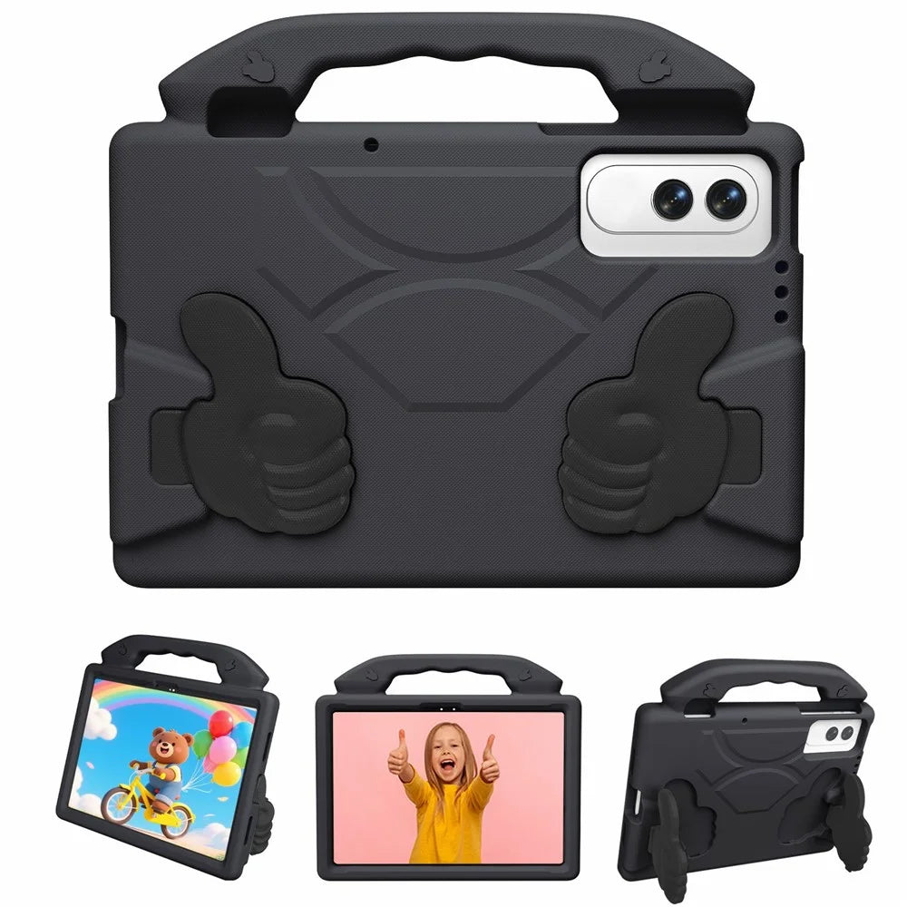 For Lenovo Yoga Tab 11.1 / TECNO Megapad SE Case EVA Thumb Kickstand Tablet Cover - Black - 2