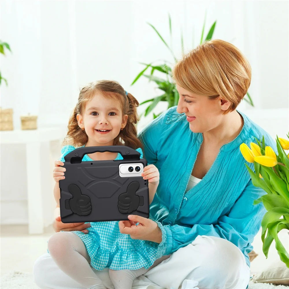 For Lenovo Yoga Tab 11.1 / TECNO Megapad SE Case EVA Thumb Kickstand Tablet Cover - Black - 5