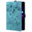 For Lenovo Idea Tab Pro Gen 2 Case Card Slots Leather Tablet Stand Folio Cover Flower Cat - Green - 7