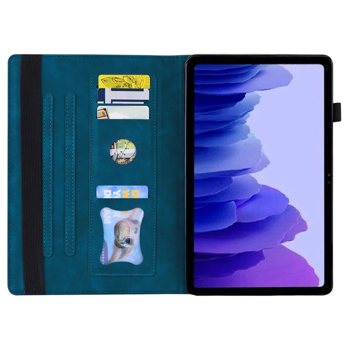 For Lenovo Idea Tab Pro Gen 2 Case PU Leather Protective Folio Cover with Card Holder - Blue - 2