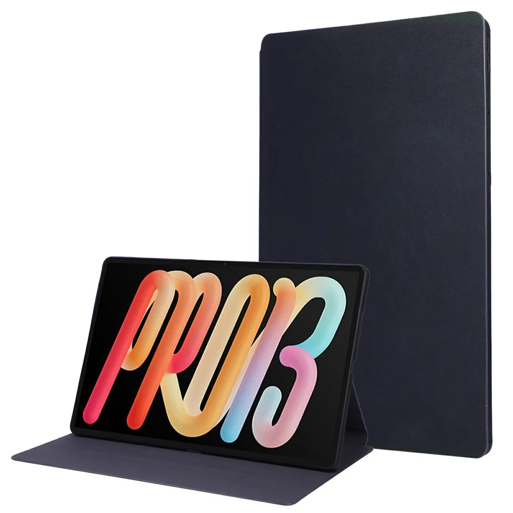For Lenovo Idea Tab Pro Gen 2 Shockproof Case PU Leather Tablet Cover with Stand - Blue - 1