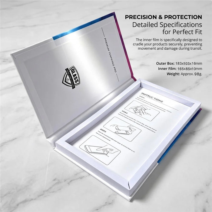 100Pcs 7 inch Tempered Glass Screen Protector Packaging Box Hard Case Bulk Wholesale Storage - Blue - 4