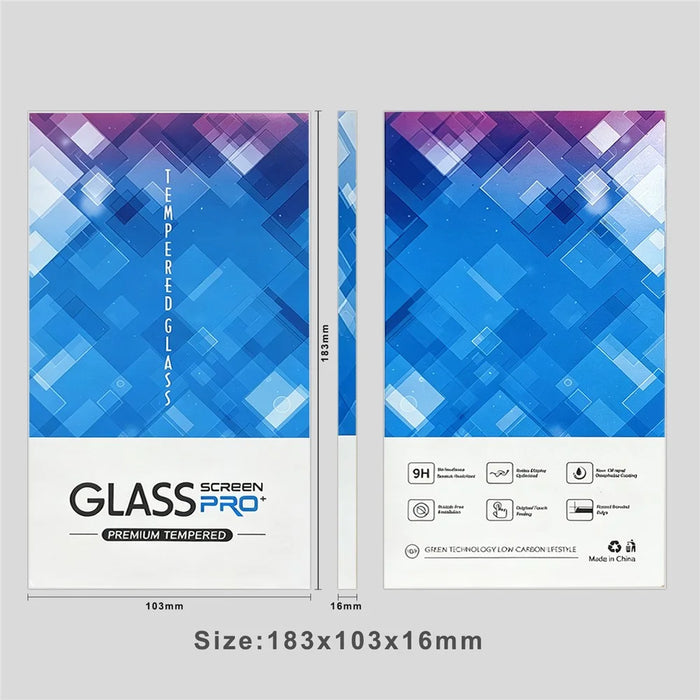 100Pcs 7 inch Tempered Glass Screen Protector Packaging Box Hard Case Bulk Wholesale Storage - Blue - 6