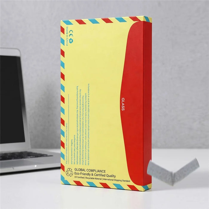 50Pcs 7.5 inch Tempered Glass Screen Protector Packaging Box Envelope Style Cardboard Folding Hard Box - Yellow - 4