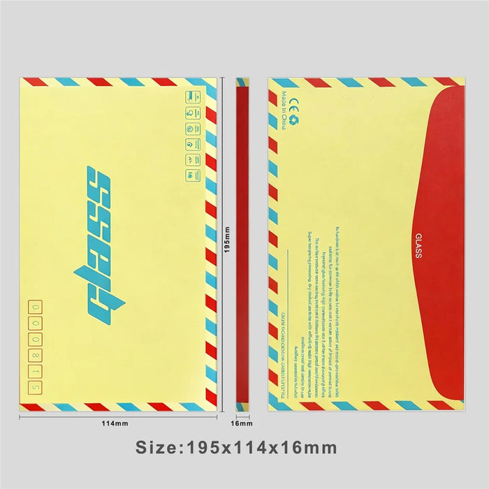 50Pcs 7.5 inch Tempered Glass Screen Protector Packaging Box Envelope Style Cardboard Folding Hard Box - Yellow - 6