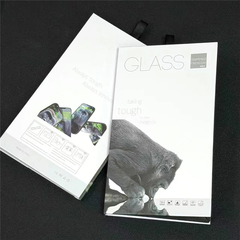 50Pcs 10.5 inch Tempered Glass Screen Protector Packaging Box Foldable Hard Case with Hook - White - 4
