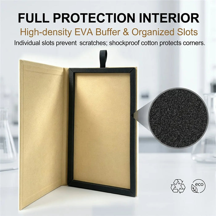 100Pcs 7 inch Kraft Paper Packaging Box for Tempered Glass Screen Protector Flip Hard Box with Hook - Yellow - 3