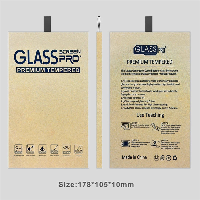 100Pcs 7 inch Kraft Paper Packaging Box for Tempered Glass Screen Protector Flip Hard Box with Hook - Yellow - 6