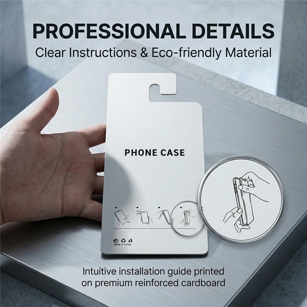 100Pcs 6-6.9 inch Phone Case Packaging Cards Foam Display Backing Hook Hole Retail Cards - White - 2