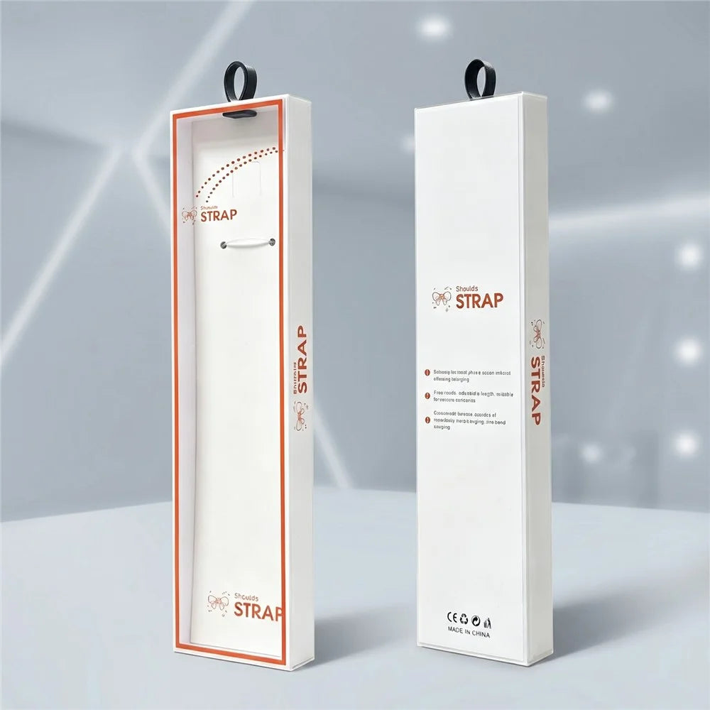 100Pcs Phone Strap Lanyard Packaging Box with Transparent Window for Mobile Phone Accessories - White - 3