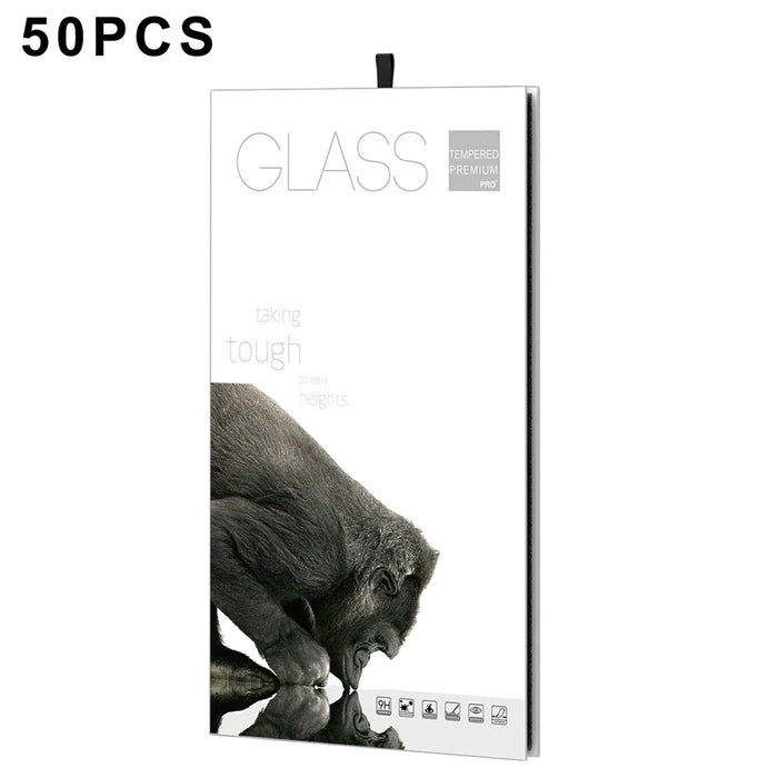 50Pcs 12 inch Tempered Glass Screen Protector Packaging Box Foldable Hard Case with Hook - White - 1