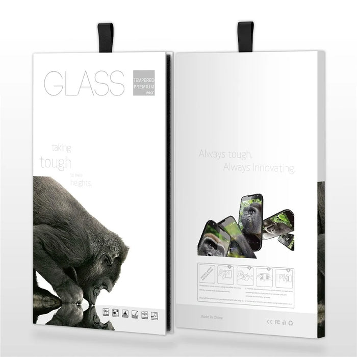 50Pcs 12 inch Tempered Glass Screen Protector Packaging Box Foldable Hard Case with Hook - White - 2