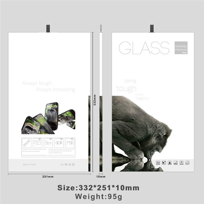50Pcs 15 inch Tempered Glass Screen Protector Packaging Box Foldable Hard Case with Hook - White - 6