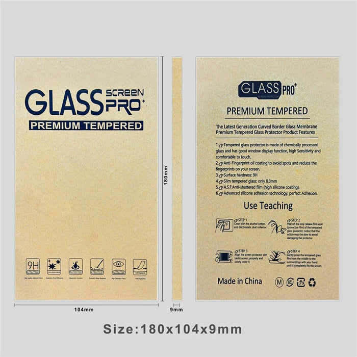 50Pcs 7.3 inch Packaging Box for Tempered Glass Screen Protector Kraft Paper Foldable Storage Case - Yellow - 5