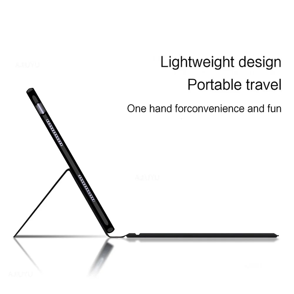 For Huawei MatePad 11.5 (2026) Leather Case + Touchpad Bluetooth-Compatible Keyboard with Backlit - Black - 4