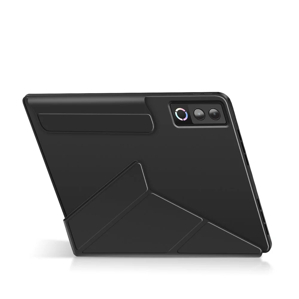 For Lenovo Legion Y900 Leather Case Origami Stand Magnetic Tablet Cover - Black - 6