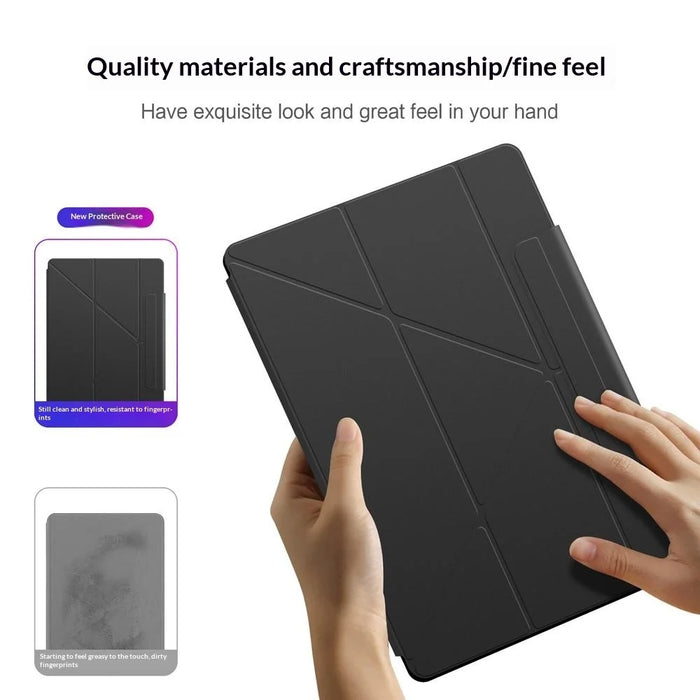 For Lenovo Legion Y900 Y-type Stand Cover Anti-scratch Magnetic PU Leather Tablet Case - Black - 4