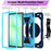For Samsung Galaxy Tab A11+ / Tab A9+ Case Kickstand PC + Silicone Shockproof Cover with Hand Strap / Shoulder Strap - Navy Blue+Sky Blue - 4