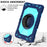 For Samsung Galaxy Tab A11+ / Tab A9+ Case Kickstand PC + Silicone Shockproof Cover with Hand Strap / Shoulder Strap - Navy Blue+Sky Blue - 7