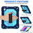 For iPad (2025) / iPad 10.9 (2022) Case Kickstand PC + Silicone Tablet Cover with Shoulder Strap / Pen Holder - Navy Blue+Sky Blue - 3