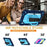 For iPad (2025) / iPad 10.9 (2022) Case Kickstand PC + Silicone Tablet Cover with Shoulder Strap / Pen Holder - Navy Blue+Sky Blue - 6