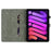Cute Tiger Pattern Imprinted Anti-Fall Case for iPad mini (2024) / mini (2021) TPU+PU Leather Cover with Stand / Card Slot, Shockproof Tablet Case Support Auto Wake / Sleep - Black - 2