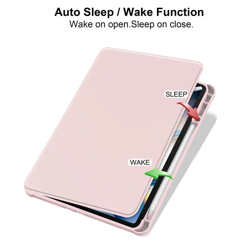 For Infinix Xpad 20 Case Rotating Stand PU Leather + TPU + Acrylic with Pencil Holder - Pink - 2