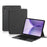 For Oppo Pad 6 Leather Case + Bluetooth-Compatible Keyboard with Backlight Trackpad - Black - 1