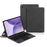 For Oppo Pad 6 Leather Case + Bluetooth-Compatible Keyboard with Backlight Trackpad - Black - 2