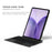 For Oppo Pad 6 Leather Case + Bluetooth-Compatible Keyboard with Backlight Trackpad - Black - 5