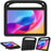 For TCL Tab 10L Gen 4 Case Hand Grip Kickstand Tablet EVA Cover - Black - 3