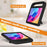 For TCL Tab 10L Gen 4 Case Hand Grip Kickstand Tablet EVA Cover - Black - 4