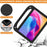 For TCL Tab 10L Gen 4 Case Hand Grip Kickstand Tablet EVA Cover - Black - 6