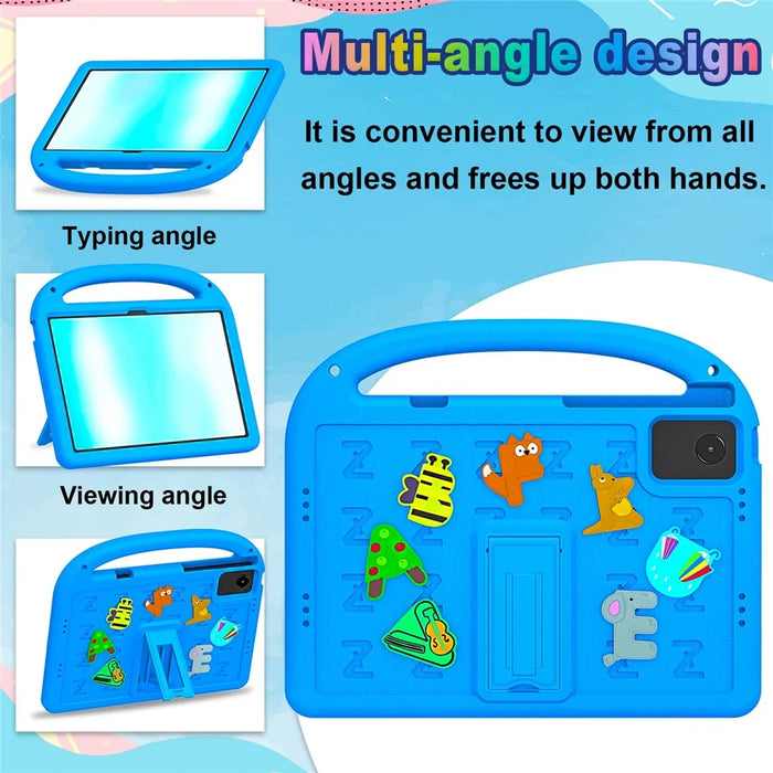 For Lenovo Idea Tab Plus EVA + PC Tablet Protection Cover with Shoulder Strap - Blue - 2