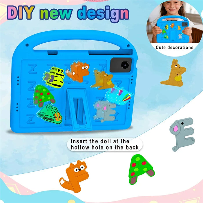 For Lenovo Idea Tab Plus EVA + PC Tablet Protection Cover with Shoulder Strap - Blue - 3