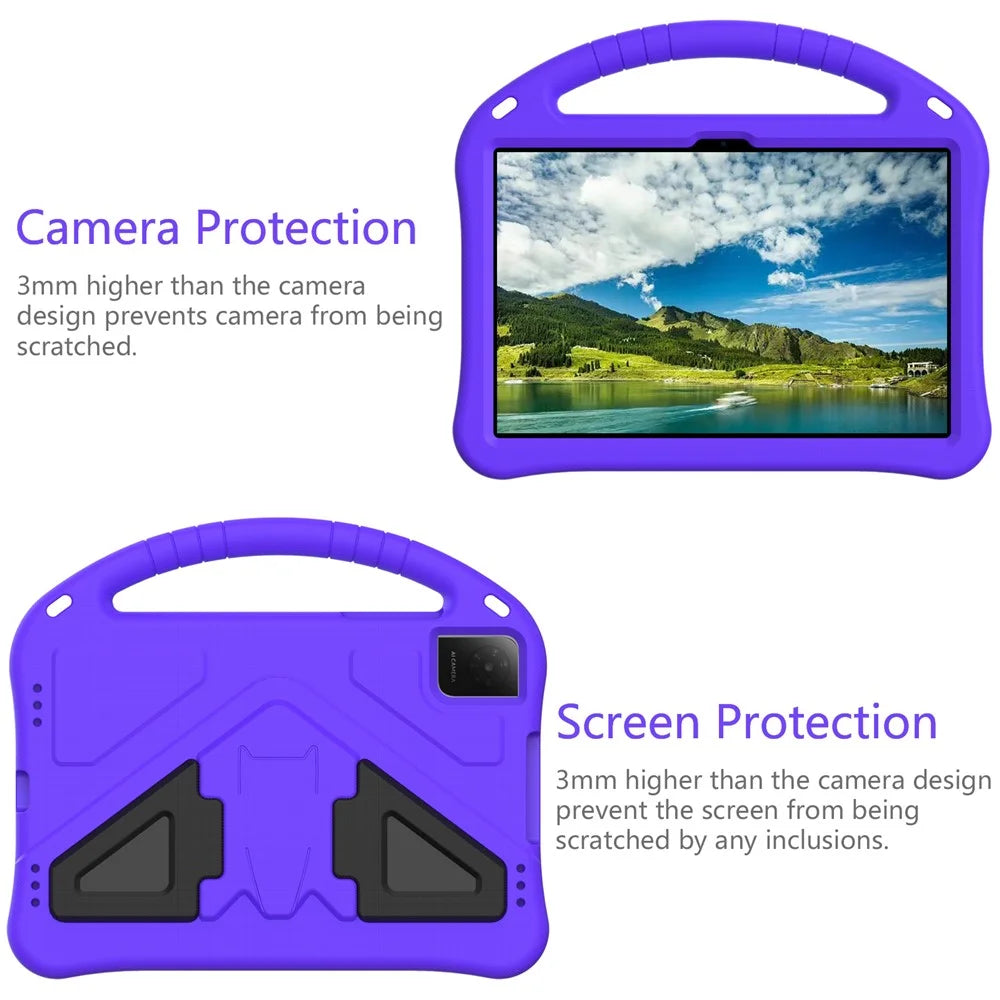 For TCL Tab 10L Gen 4  /  10L Gen3  /  10L Gen2 Case EVA Tablet Cover with Handle Kickstand Children Friendly - Purple - 4