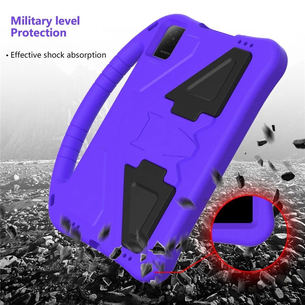 For TCL Tab 10L Gen 4  /  10L Gen3  /  10L Gen2 Case EVA Tablet Cover with Handle Kickstand Children Friendly - Purple - 5