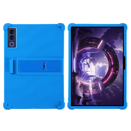 For Lenovo Legion Y900 Tablet Case Adjustable Kickstand Silicone Tablet Protective Cover - Dark Blue - 1