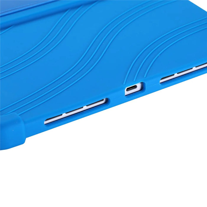 For Lenovo Legion Y900 Tablet Case Adjustable Kickstand Silicone Tablet Protective Cover - Dark Blue - 6