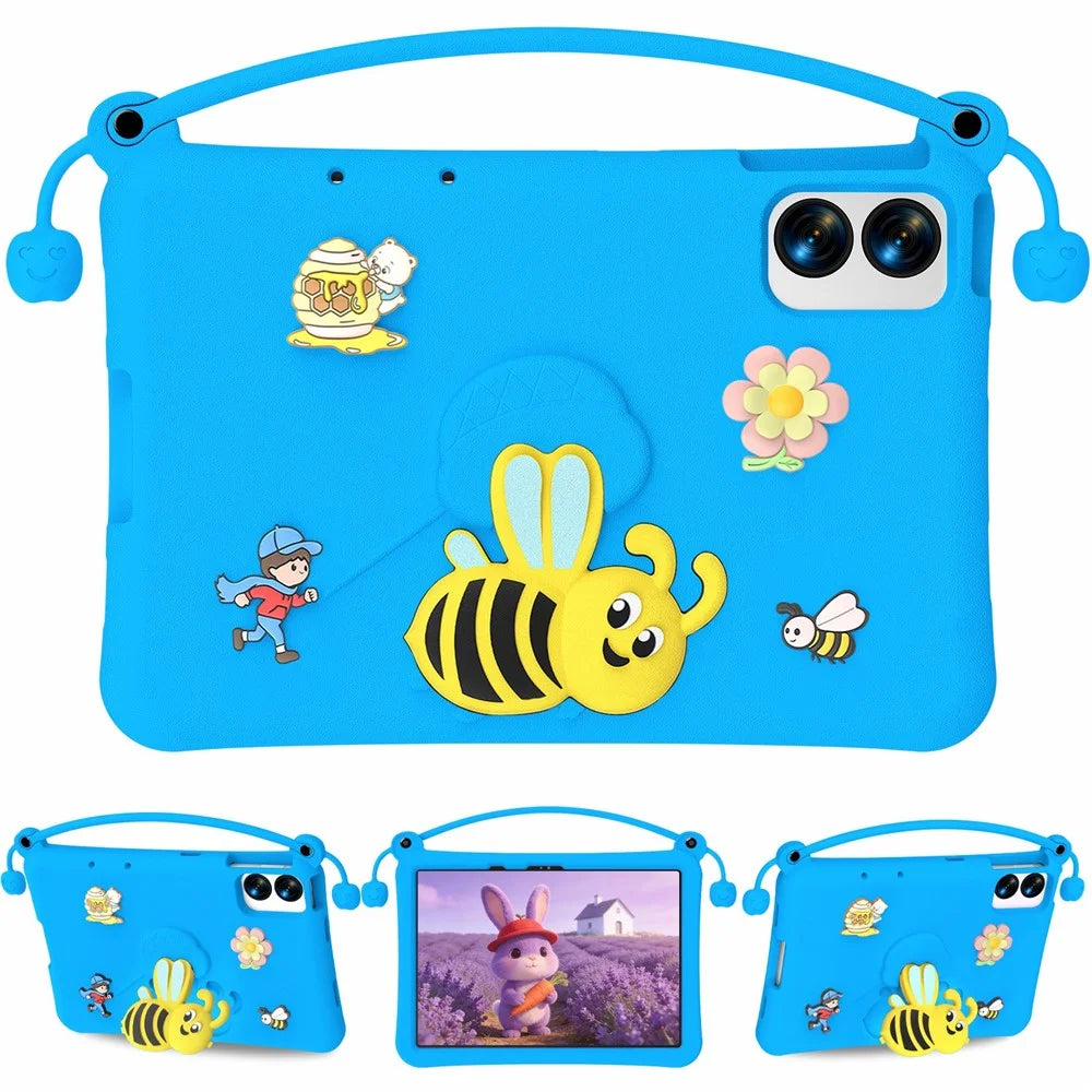 EVA Case For Xiaomi Redmi Pad Pro / Pad Pro 5G / Pad 2 Pro / Poco Pad M1 / Lenovo Idea Tab Plus / Honor Pad 10 , Bee Style Kickstand Tablet Cover with Carry Handle - Blue - 1