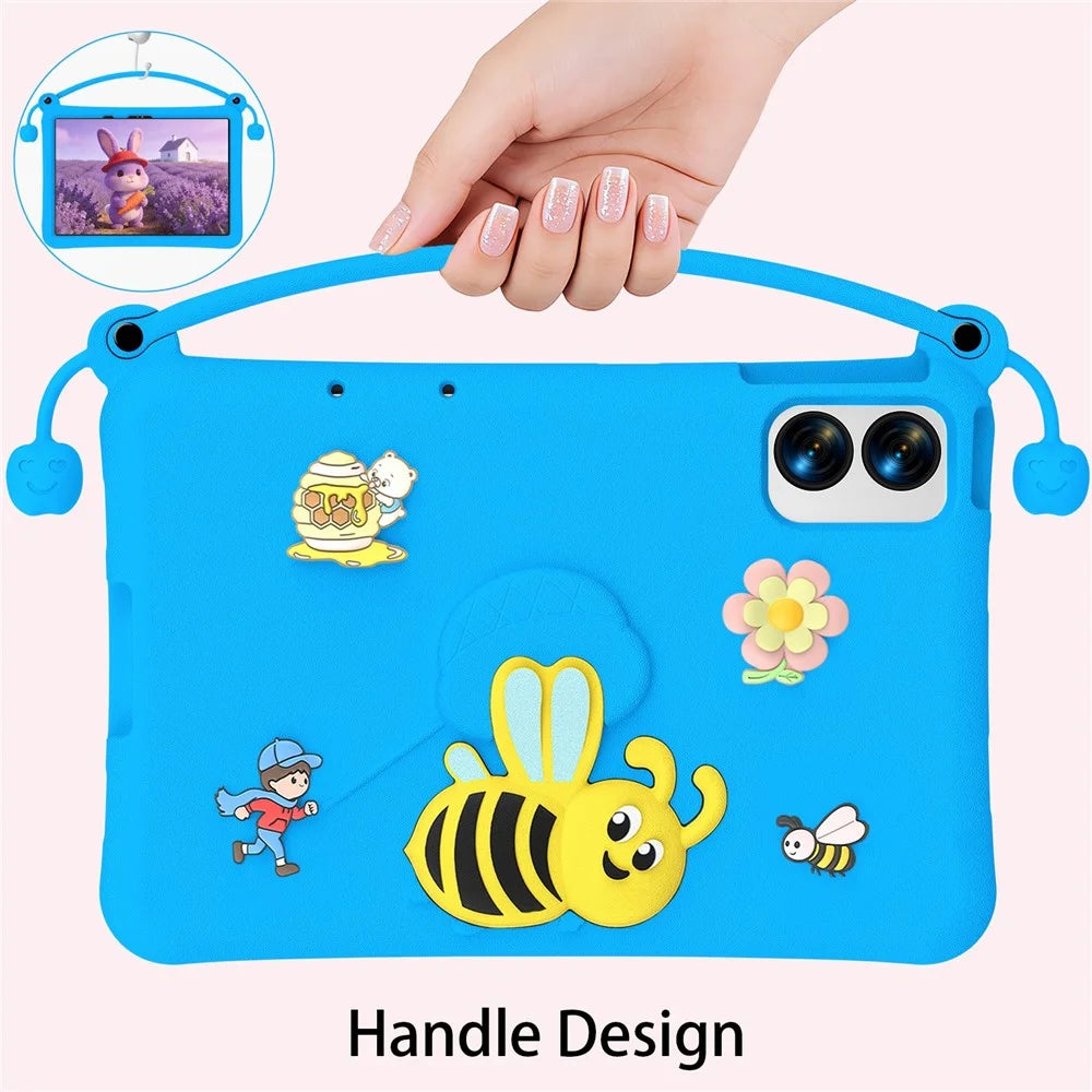 EVA Case For Xiaomi Redmi Pad Pro / Pad Pro 5G / Pad 2 Pro / Poco Pad M1 / Lenovo Idea Tab Plus / Honor Pad 10 , Bee Style Kickstand Tablet Cover with Carry Handle - Blue - 4