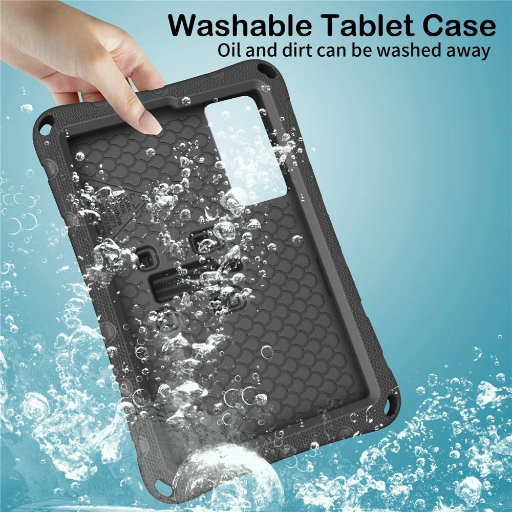 For Lenovo Legion Y700 (Gen 5) / Y700 Gen 4 Case Butterfly Kickstand EVA Tablet Cover with Shoulder Strap - Black - 3