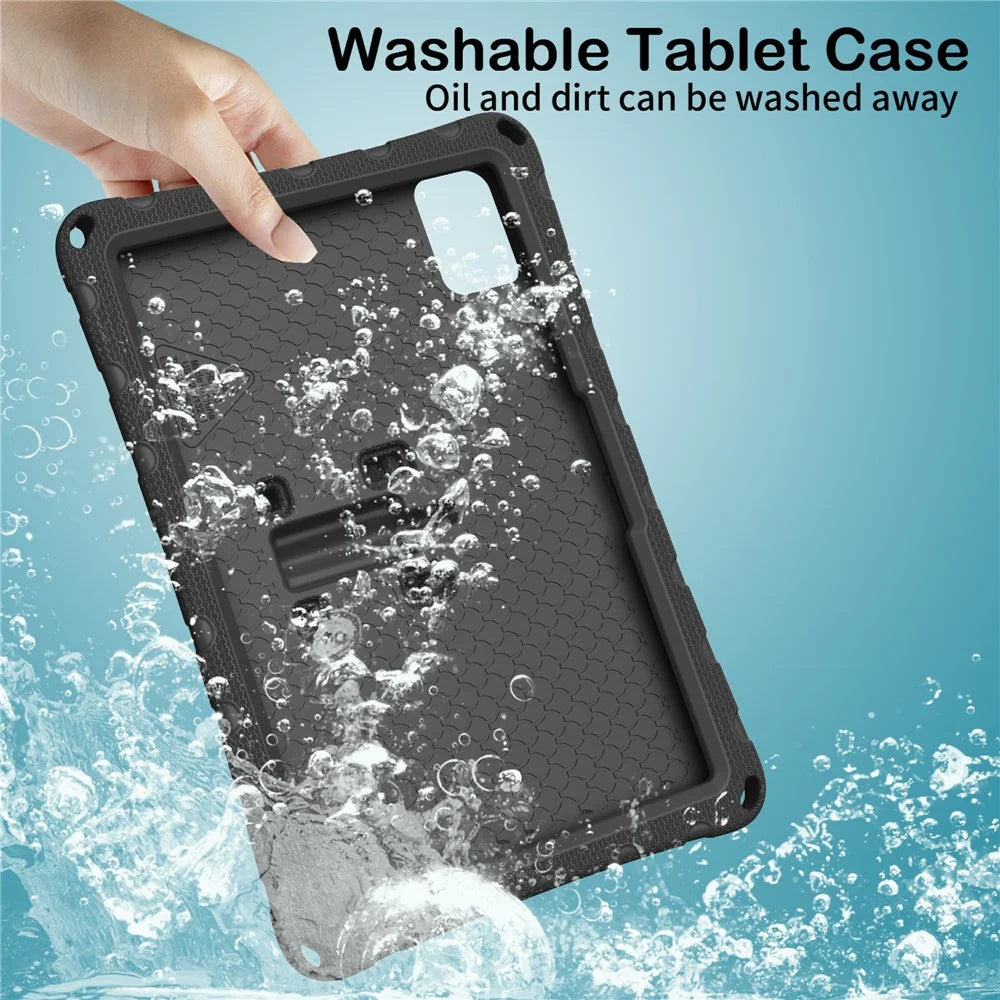 Tablet Case For Honor Pad X9 / Pad X8a / Pad X8b / Infinix XPAD 30E / Xpad 20 / TECNO Megapad 11 , Butterfly Kickstand EVA Cover with Shoulder Strap - Black - 3